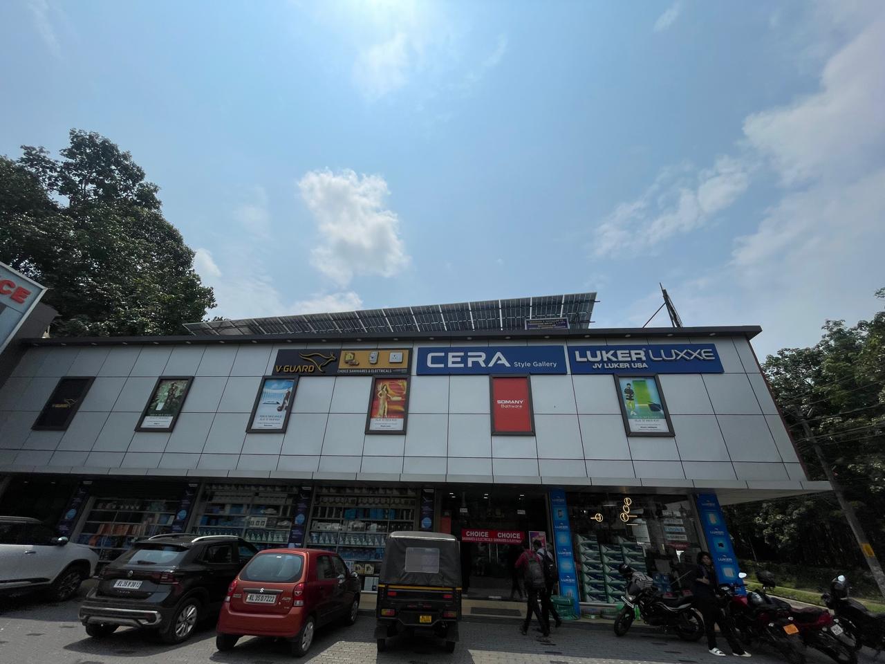 Powergene Solar’s 25 kW solar installation at a shopping complex in Erattupetta