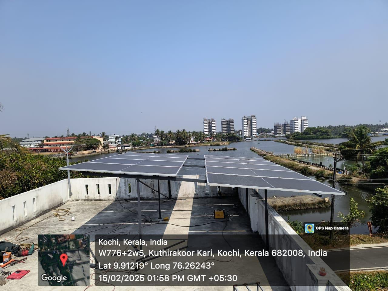 Powergene Solar’s 6 kW roof top solar installation successfully completed at Kochi
